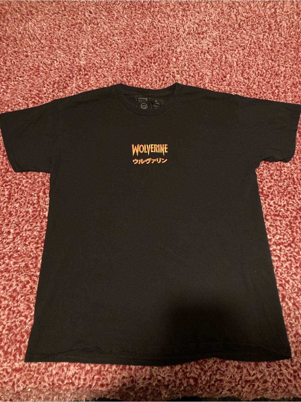 Wolverine Black Tee with Orange Logo